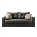 Trzyosobowa sofa z poliestru, szara, 200 x 90 x 90 cm