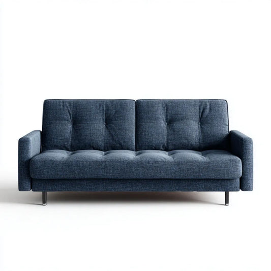 Trzyosobowa sofa z tkaniny granatowa 200 x 85 x 84 cm